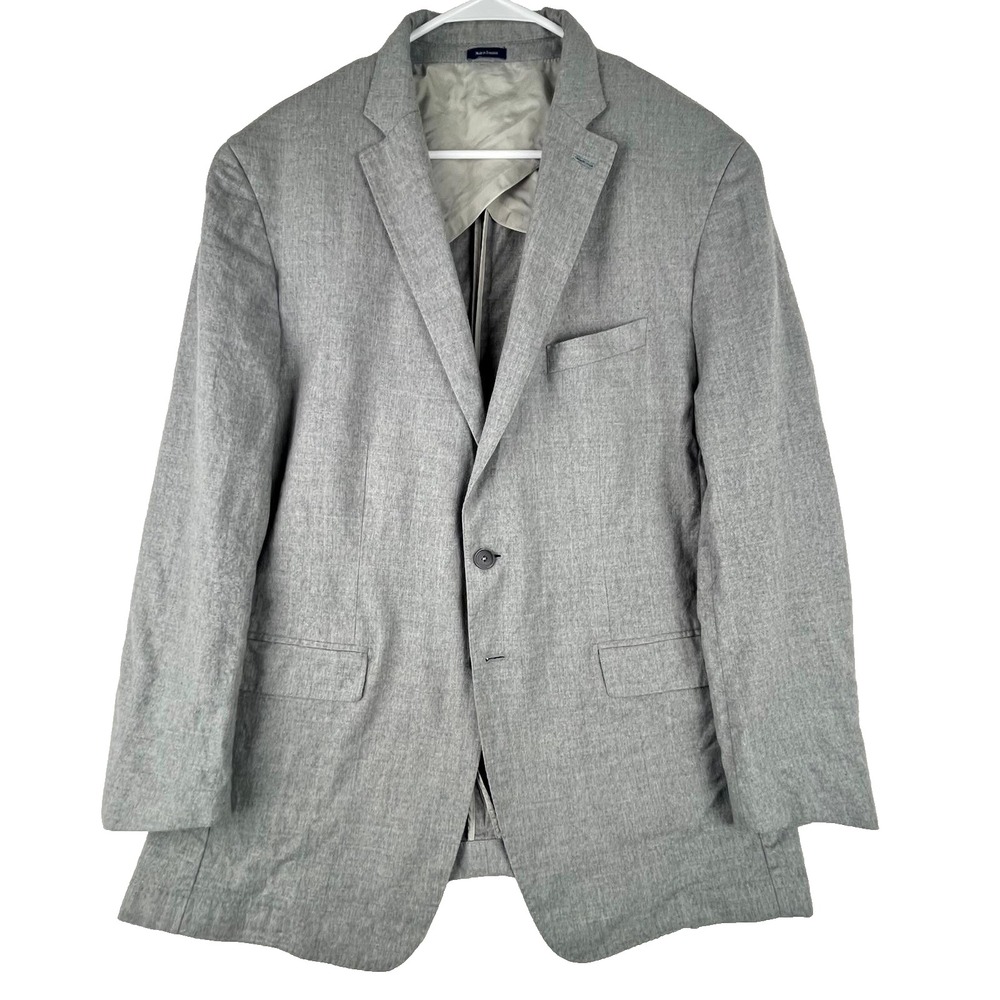Peter Millar 48L Gray Wool Cashmere Sport Coat 2 Button Double Vent